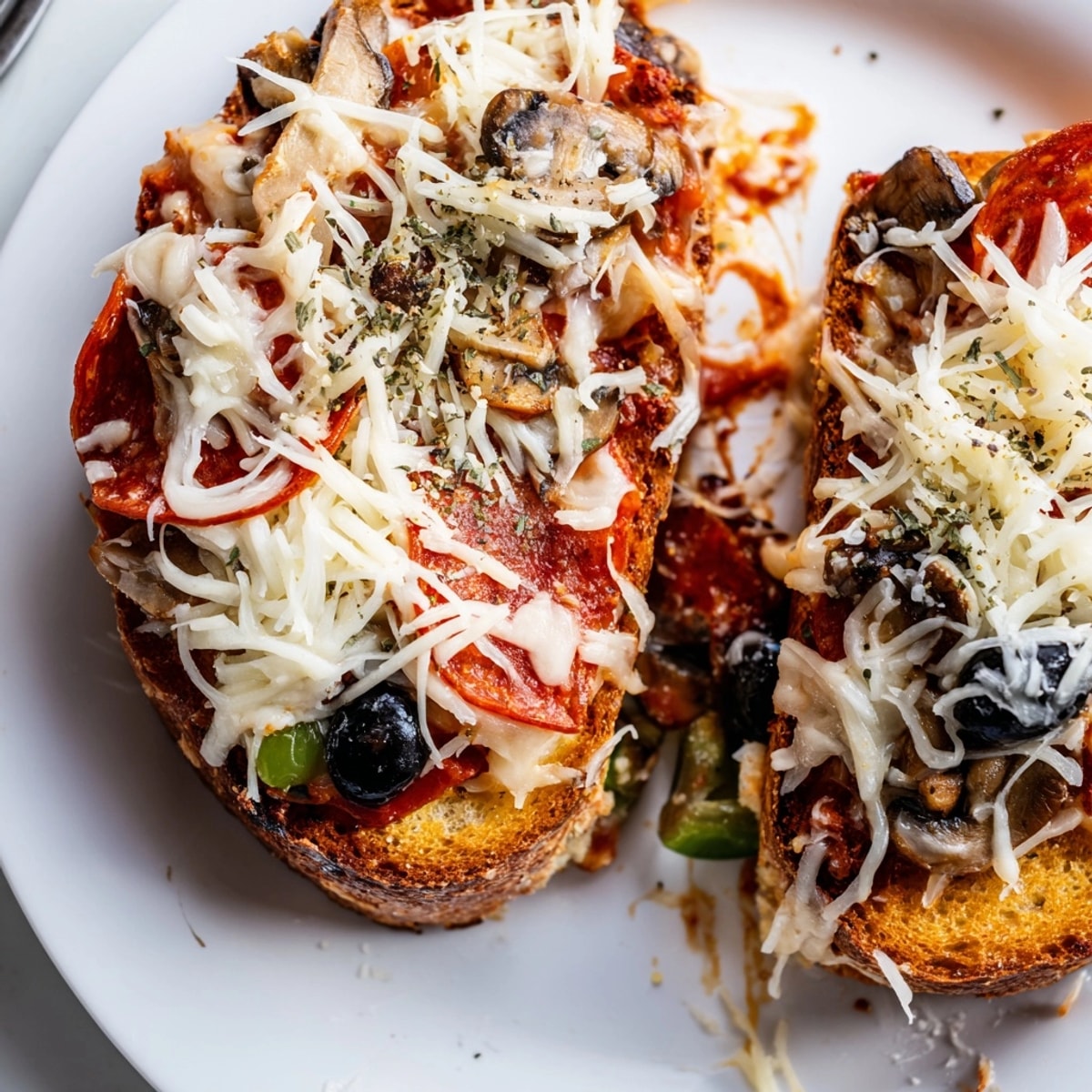 Delectable Pizza Lava Toast: A quick, cheesy snack, warm and ready to enjoy.