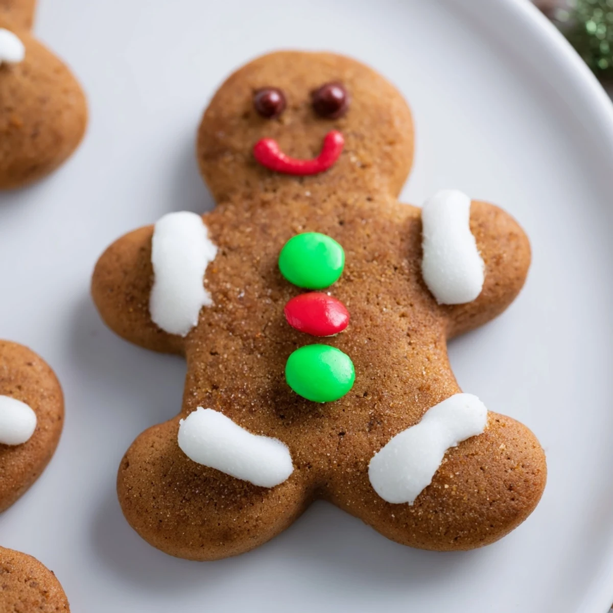 Golden-brown Gingerbread Man Cookies shaped like jolly figures, ready for icing and fun holiday treats.