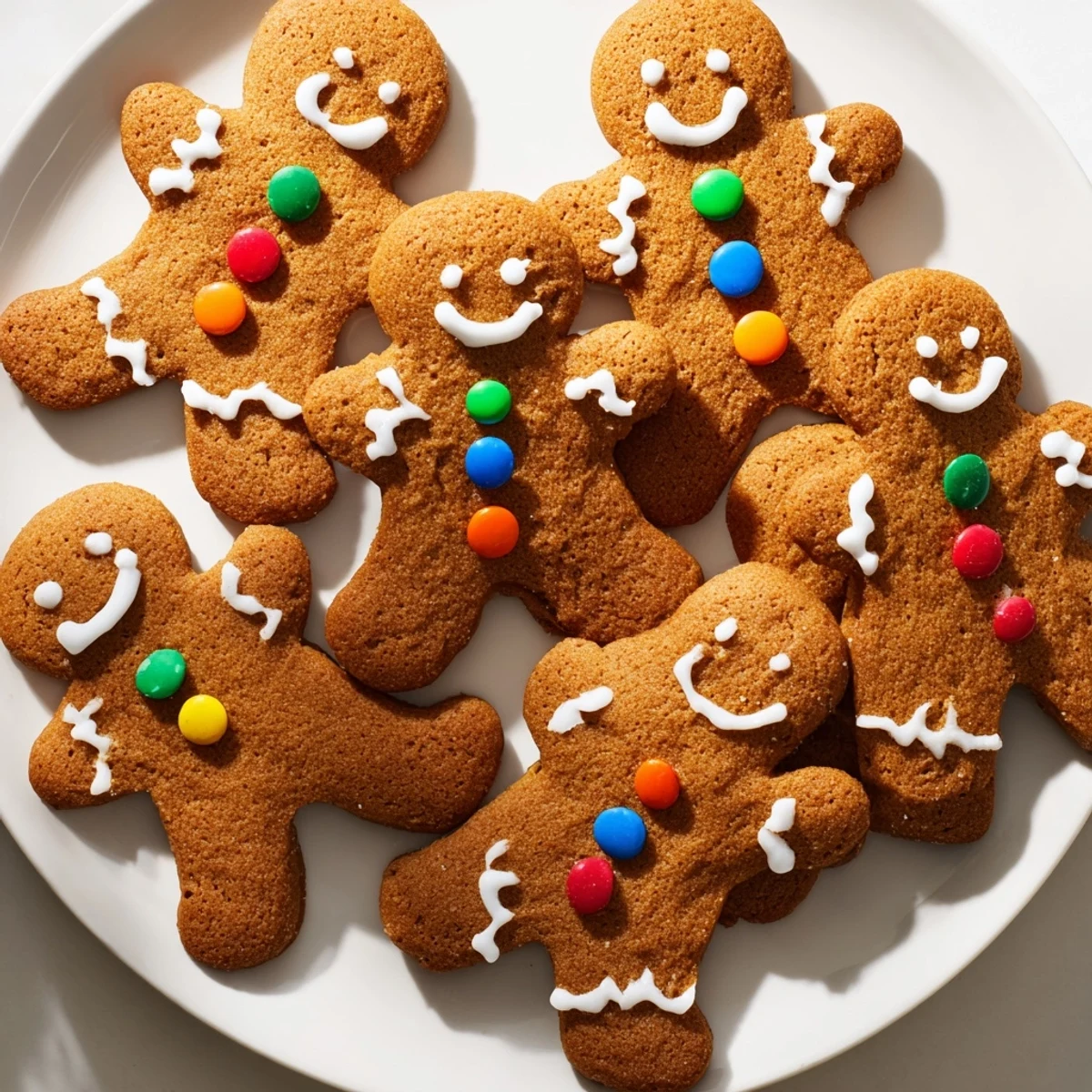 Warm, inviting image of freshly decorated Gingerbread Men Cookies, perfect for the holidays.