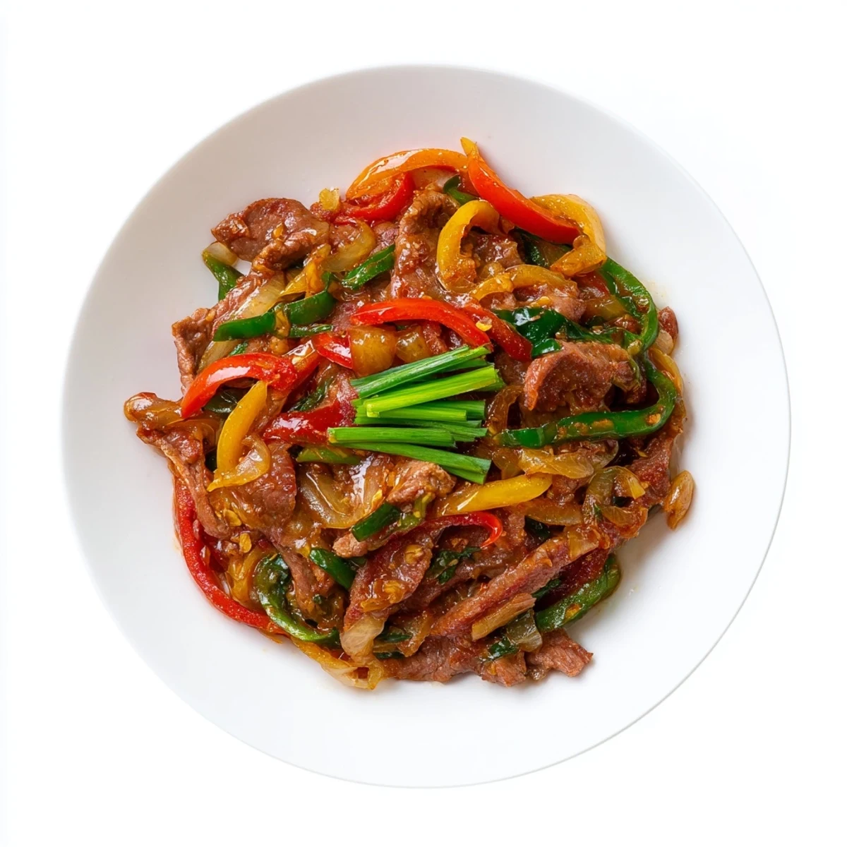 Imagine the aroma: a steaming plate of Spicy Beef and Pepper Stir Fry ready to be enjoyed.