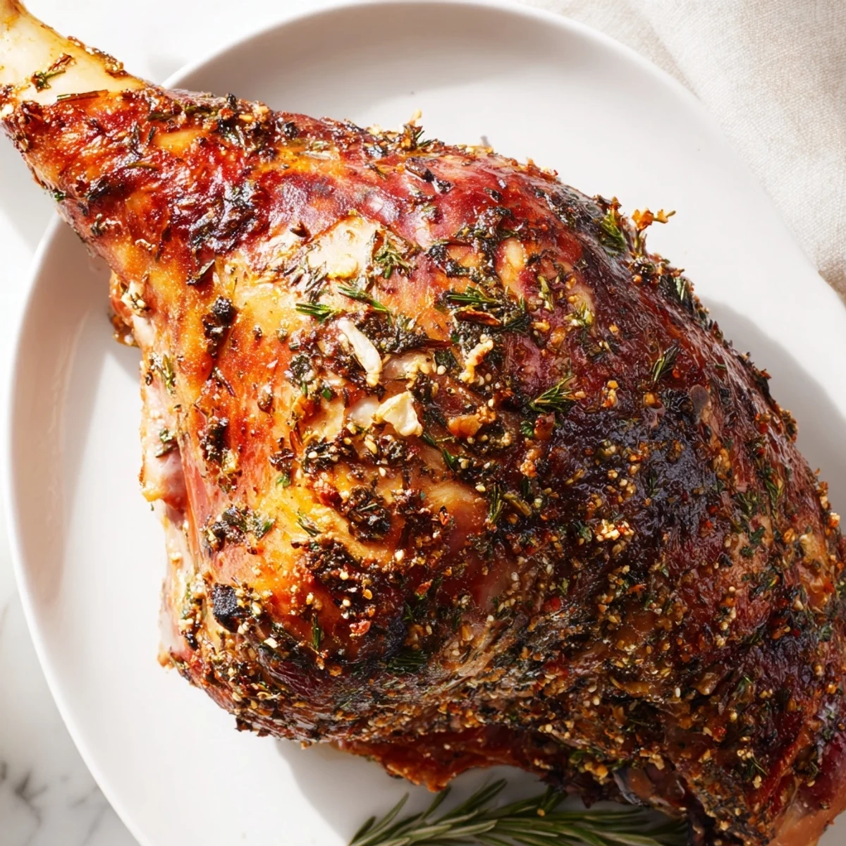 Roasted Turkey Legs Herbs