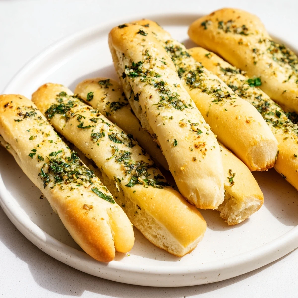 Garlic Herb Breadsticks Soft Fluffy