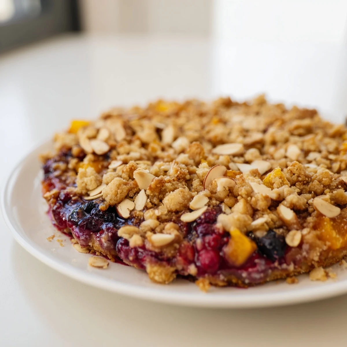 Winter Berry Crumble Dessert