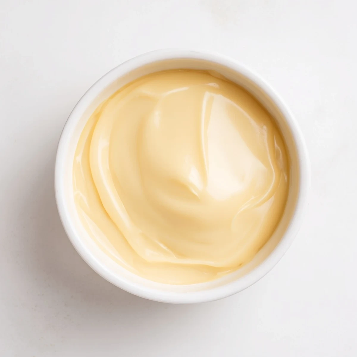 A glistening bowl of warm Custard Creamy, smooth and vanilla-infused, ready to be enjoyed.