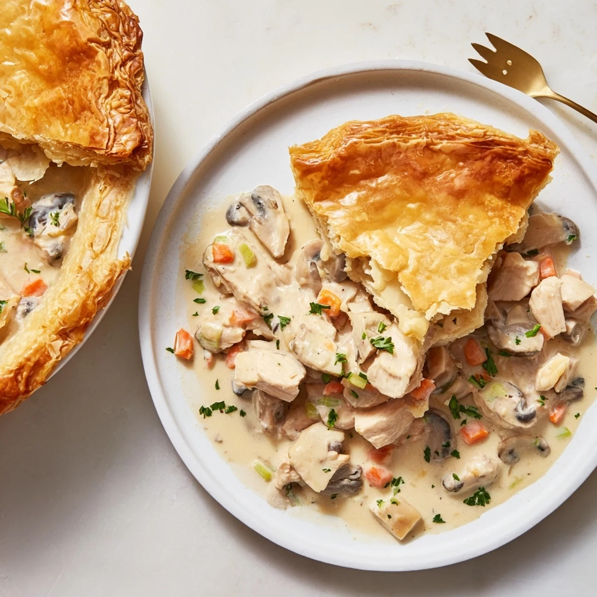 Creamy Chicken Mushroom Pie