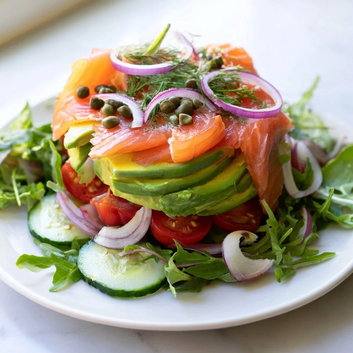 Smoked Salmon Avocado Salad