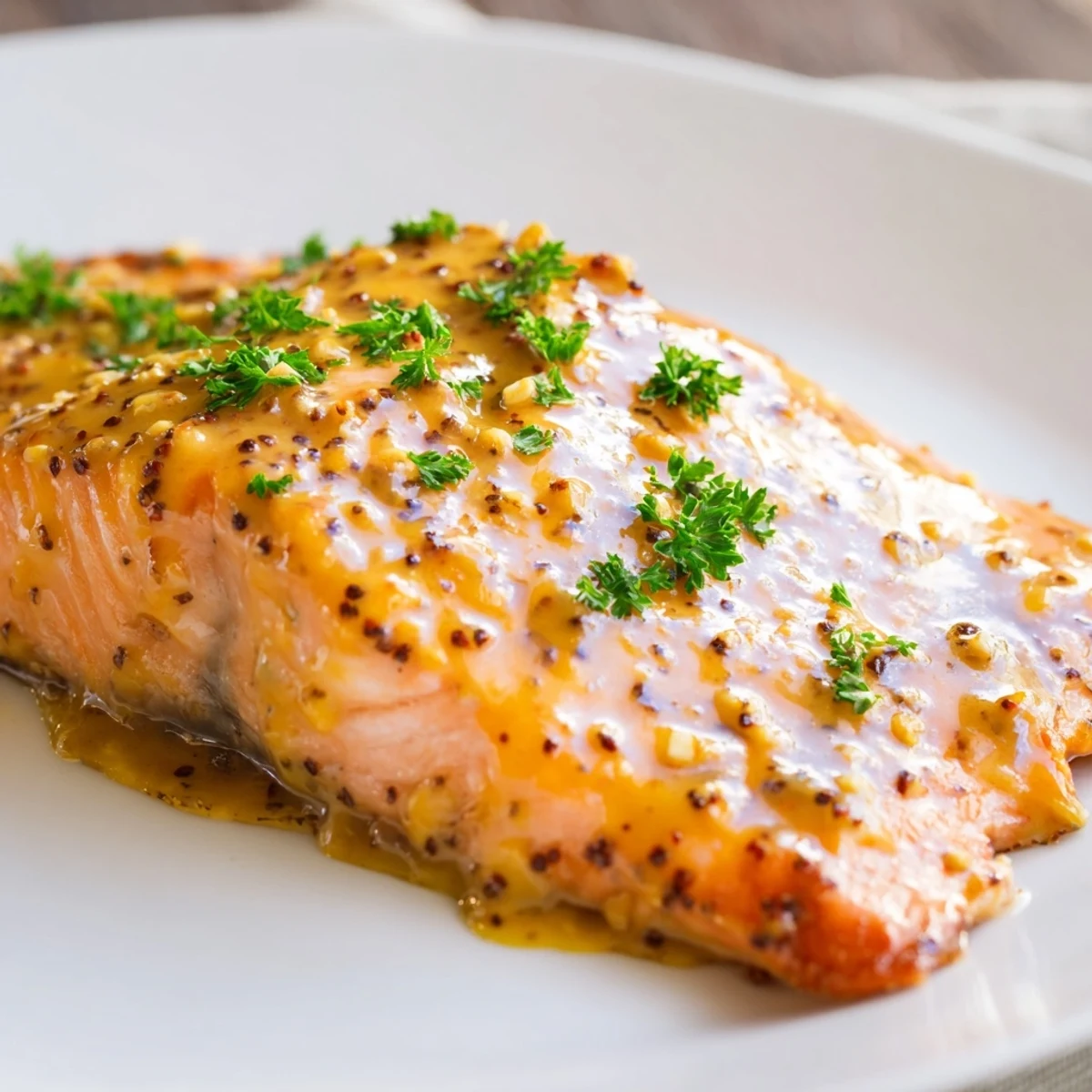 Baked Salmon Honey Mustard