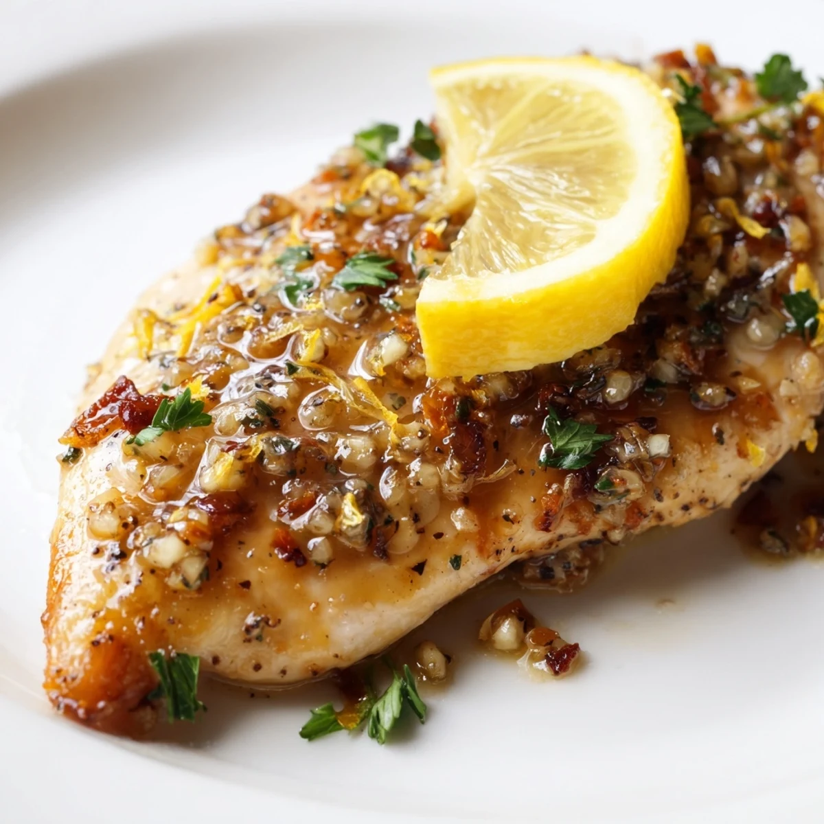 Golden pan-seared Lemon Supper Chicken topped with a glossy, buttery lemon sauce, ideal for easy family suppers.