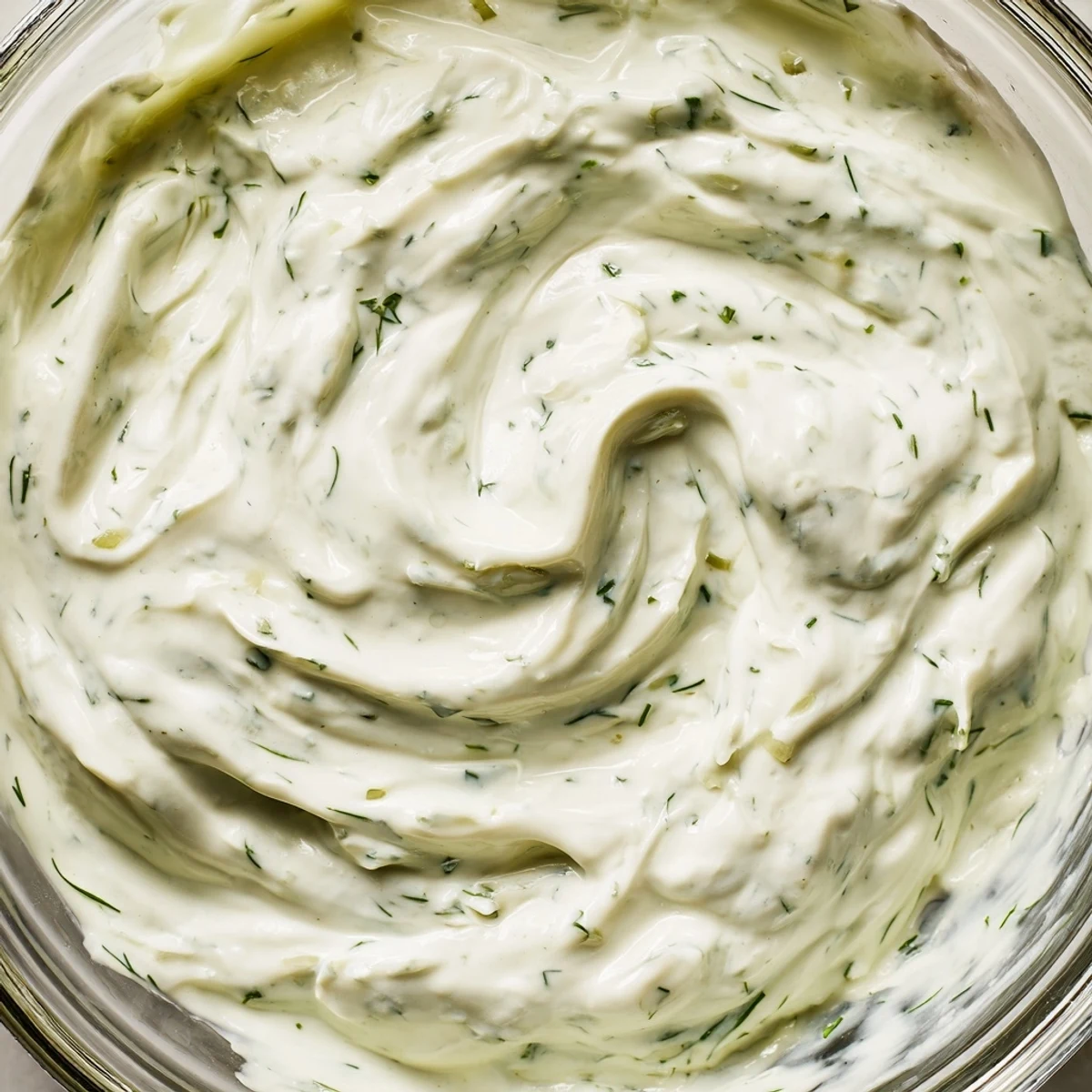 A close-up of the Creamy Herb Salad Dressing in a glass jar, surrounded by fresh parsley, dill, and lemon wedges.  