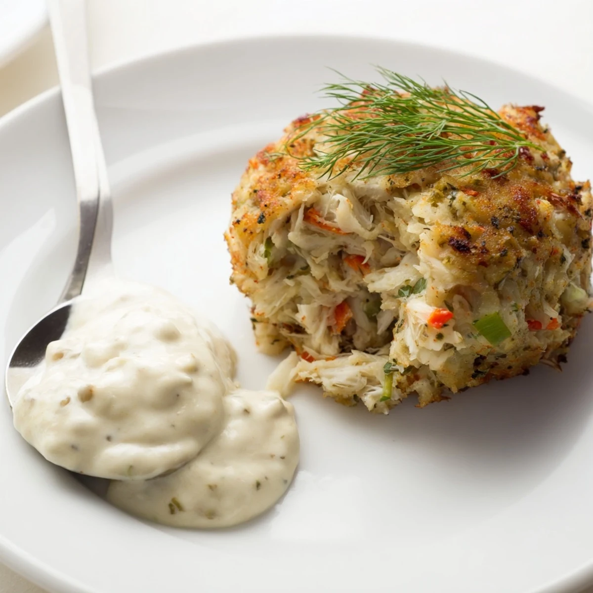 Hearty Cajun Crab Cakes with Remoulade Sauce served on a rustic wooden board, perfect for a family-style dinner or elegant appetizer spread.
