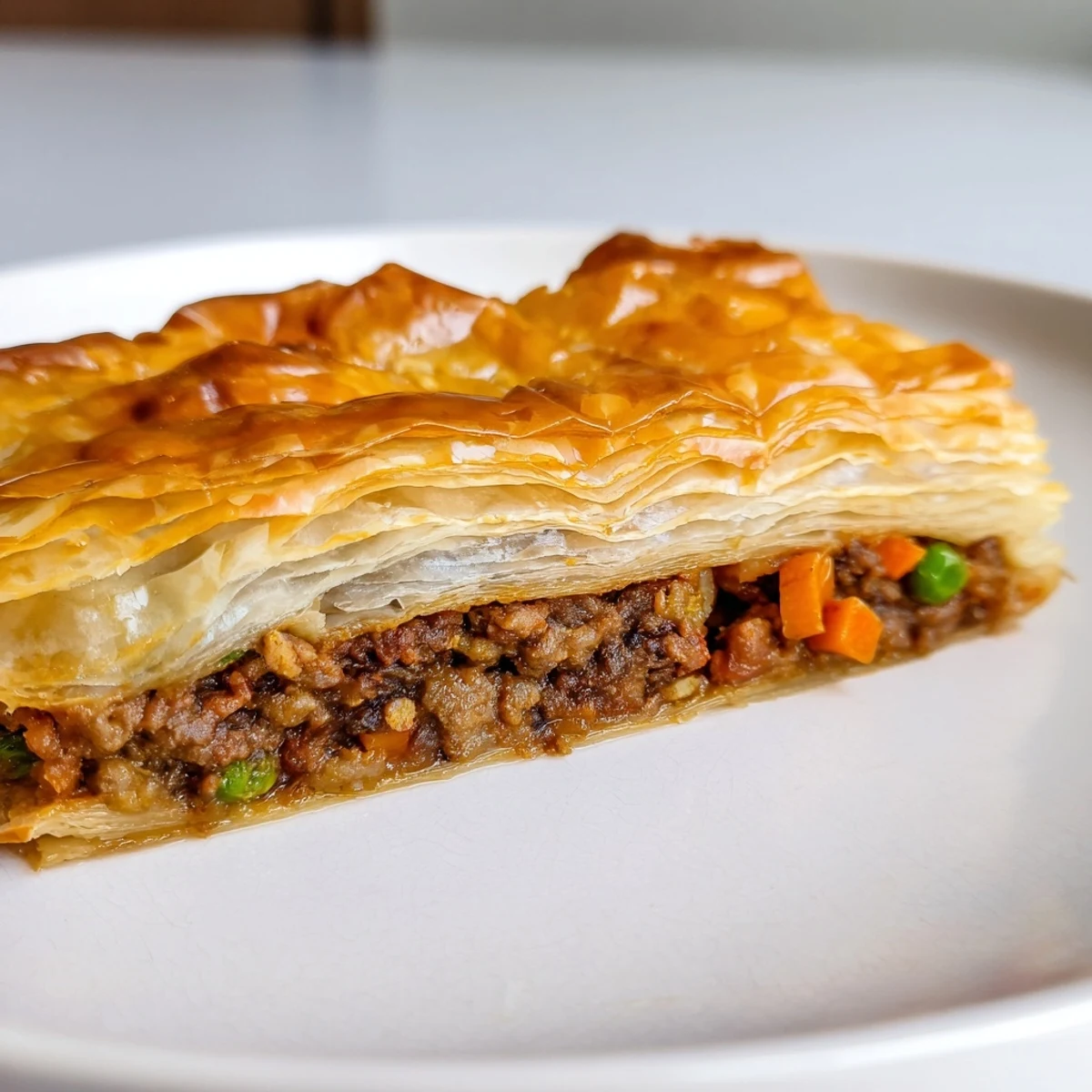 Individual Savory Beef Meat Pies with a crisp crust, paired with a fresh green salad.