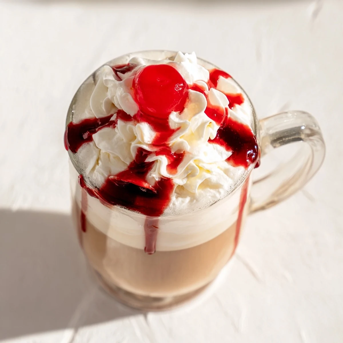 Rich espresso meets cherry syrup and steamed milk, creating a warm, aromatic Viral Cherry Vanilla Latte.
