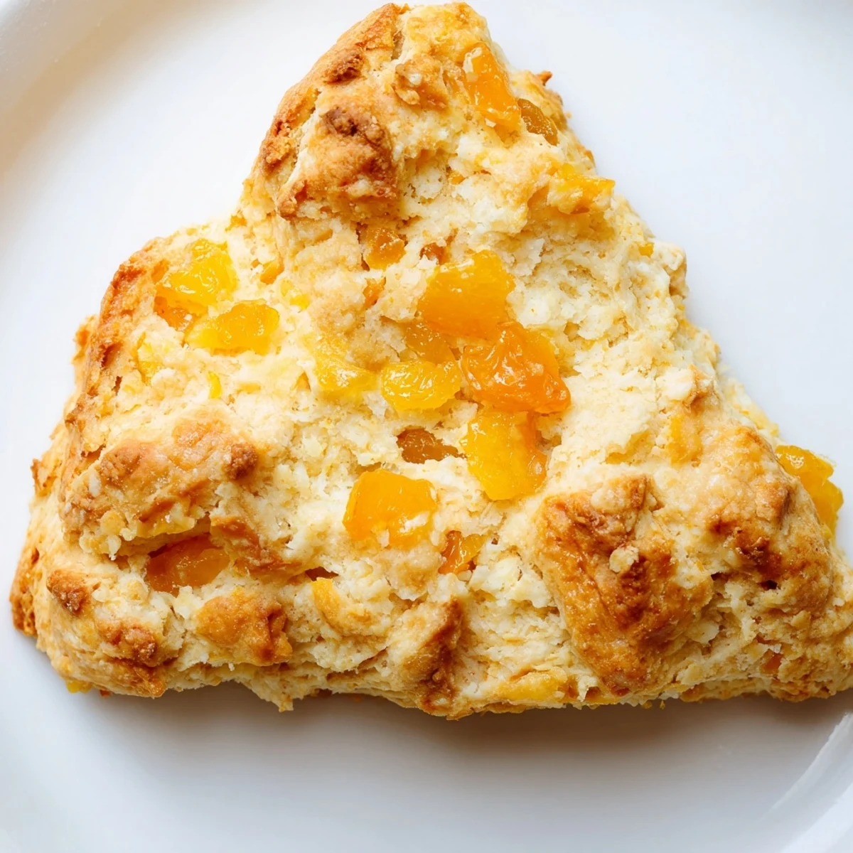 Warm, golden Candied Ginger Orange Scones studded with spicy ginger pieces and baked to perfection on a wire rack.