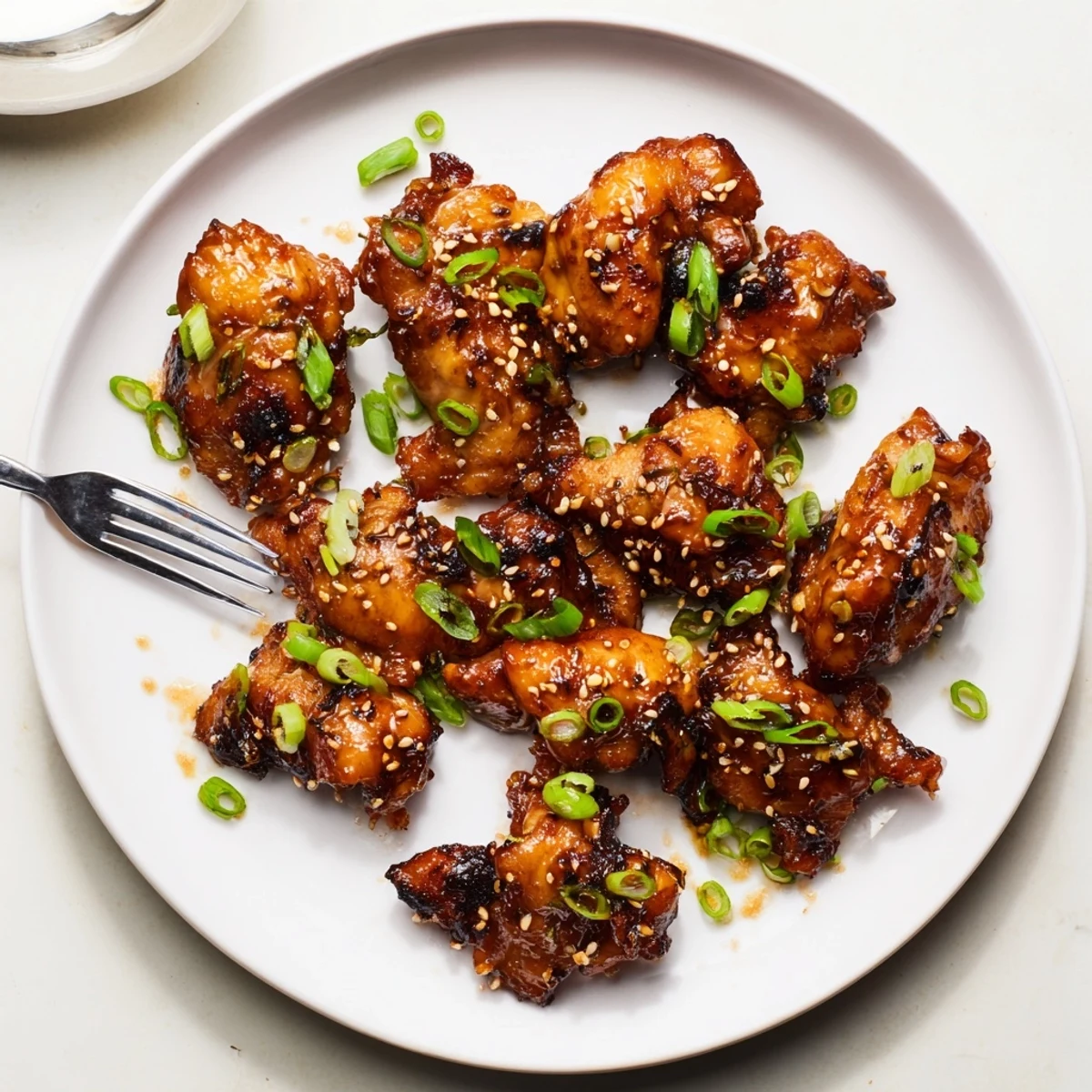 Tender Hawaiian Crock Pot Huli Huli chicken pieces coated in glossy soy pineapple glaze