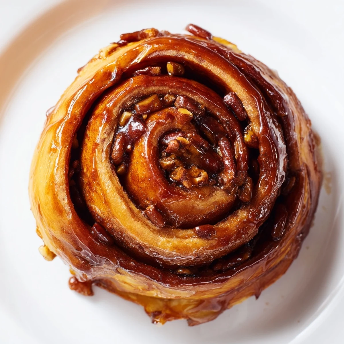 Freshly baked Vietnamese cinnamon date sticky buns topped with buttery sticky caramel coating