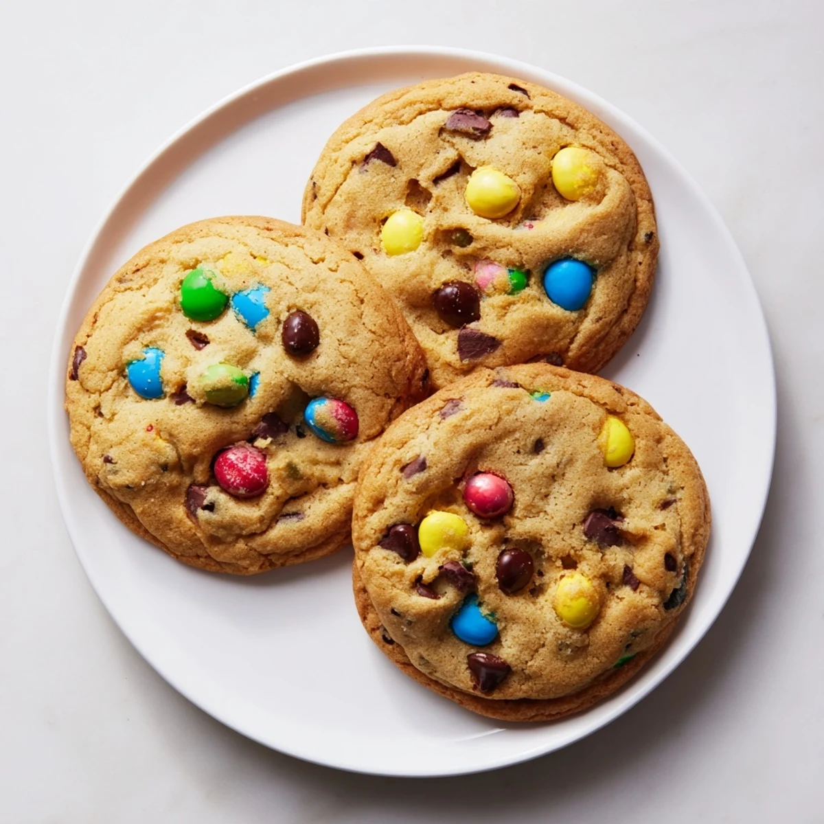 Freshly baked mini egg cookies arranged on a wire cooling rack with spring pastel candies