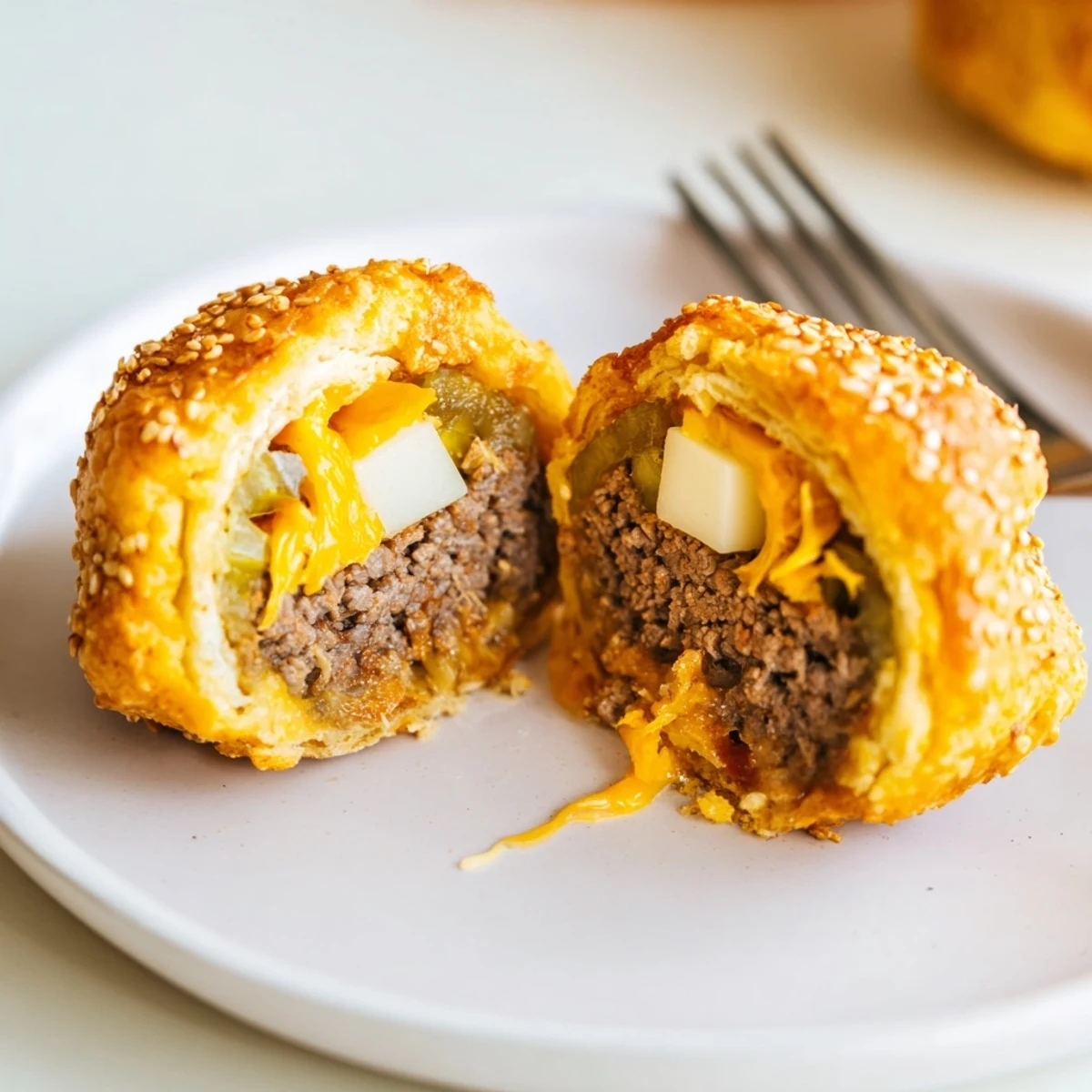 Steaming, cheese-dripping bites — Cheesy Cheeseburger Bombs Explosion Recipe ideal for parties