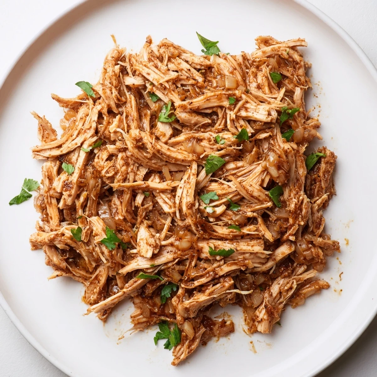 Slow Cooker Cilantro Lime Chicken simmered low, tender pieces soaking in citrus juices