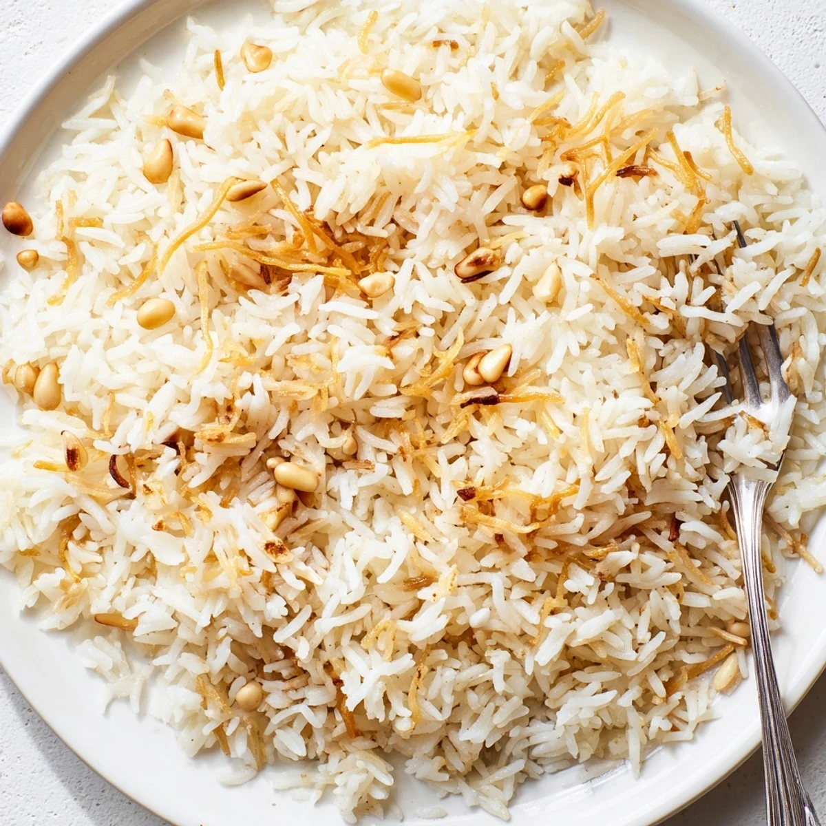 Golden vermicelli stirred through tender Lebanese Rice ready to pair with grilled kebabs
